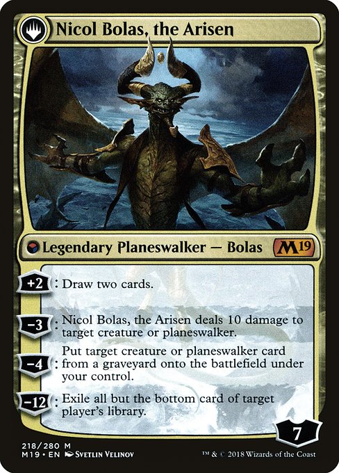 Nicol Bolas, the Ravager // Nicol Bolas, the Arisen - Verso