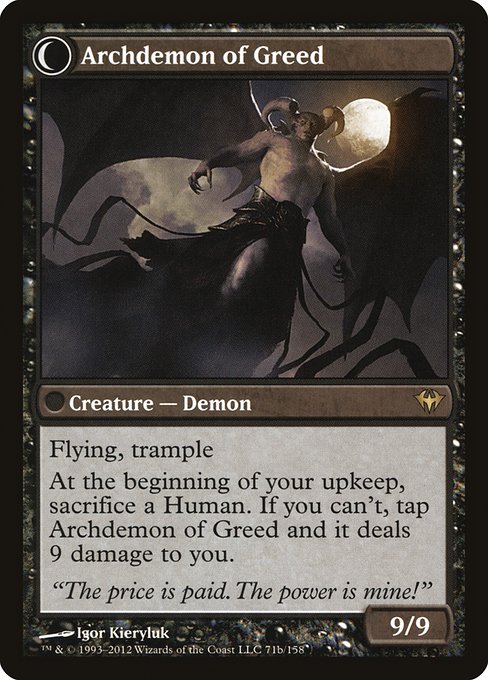 Ravenous Demon // Archdemon of Greed - Verso