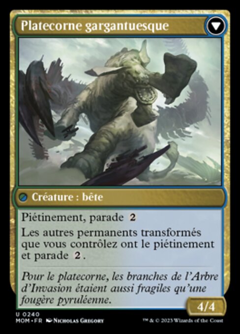 Invasion of Pyrulea // Gargantuan Slabhorn - Verso