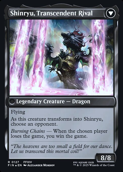 Zenos yae Galvus // Shinryu, Transcendent Rival - Verso