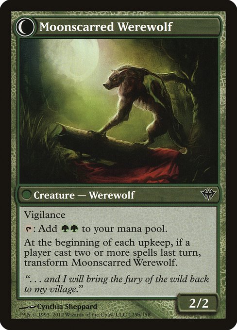 Scorned Villager // Moonscarred Werewolf - Verso