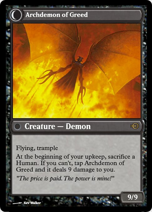 Ravenous Demon // Archdemon of Greed - Verso