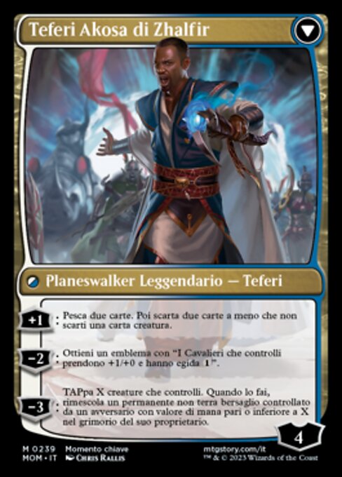 Invasion of New Phyrexia // Teferi Akosa of Zhalfir - Verso