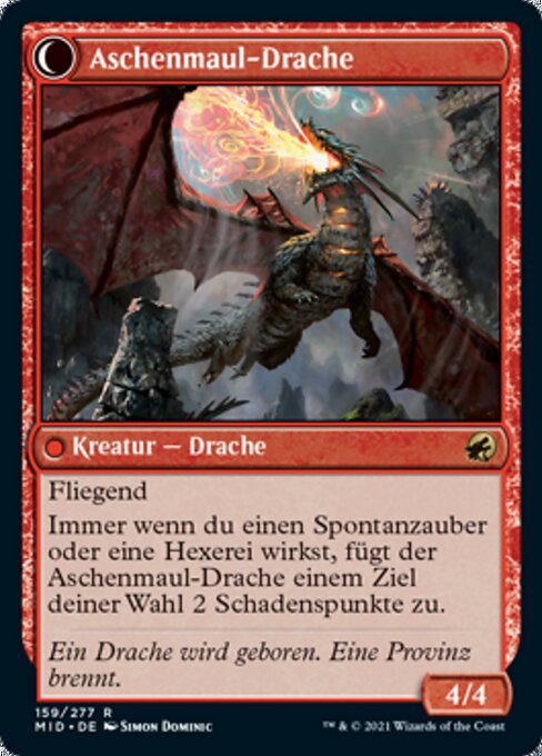 Smoldering Egg // Ashmouth Dragon - Verso
