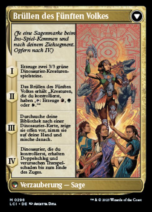 Huatli, Poet of Unity // Roar of the Fifth People - Verso