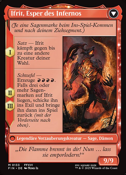 Clive, Ifrit's Dominant // Ifrit, Warden of Inferno - Verso
