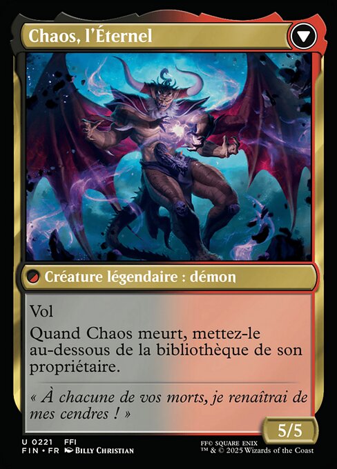 Garland, Knight of Cornelia // Chaos, the Endless - Verso