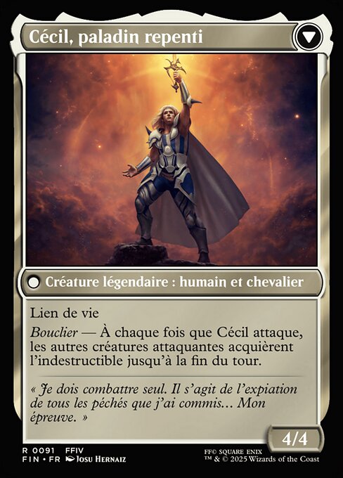 Cecil, Dark Knight // Cecil, Redeemed Paladin - Verso