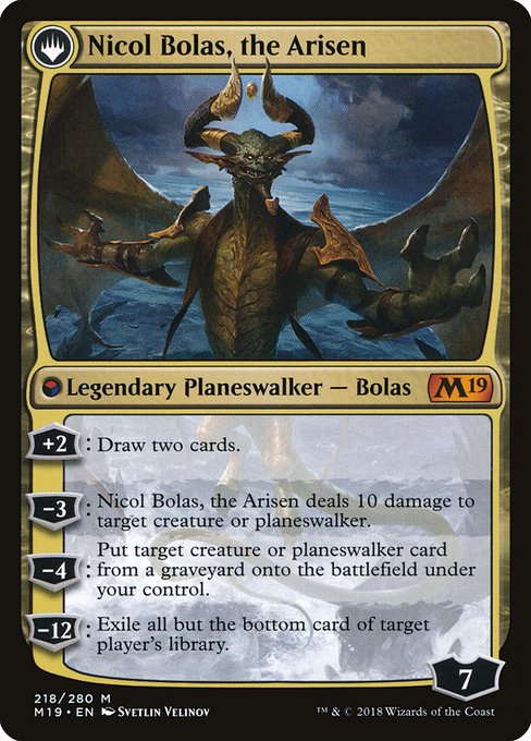 Nicol Bolas, the Ravager // Nicol Bolas, the Arisen - Verso