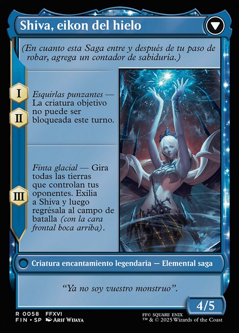 Jill, Shiva's Dominant // Shiva, Warden of Ice - Verso