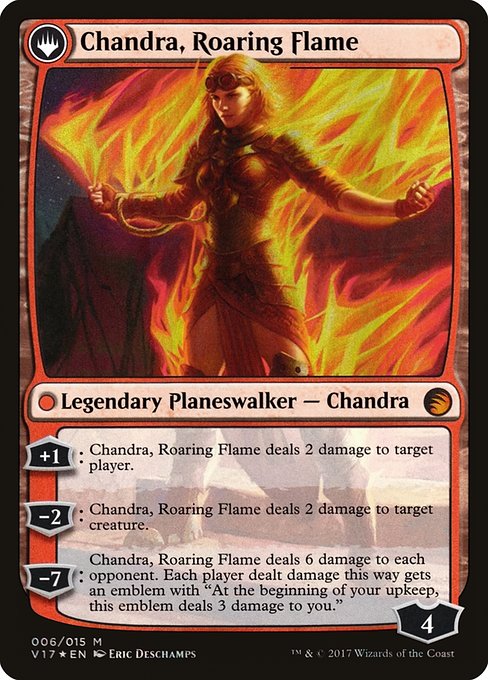 Chandra, Fire of Kaladesh // Chandra, Roaring Flame - Verso