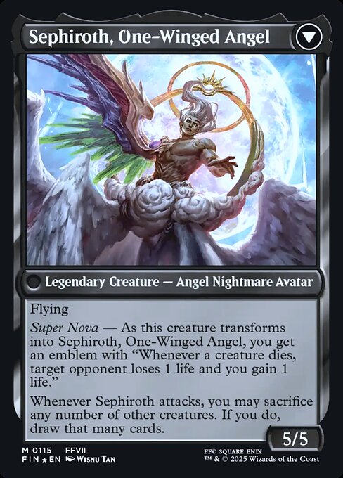 Sephiroth, Fabled SOLDIER // Sephiroth, One-Winged Angel - Verso