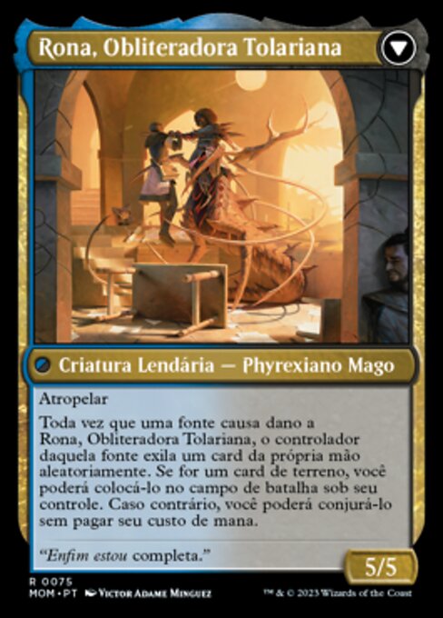 Rona, Herald of Invasion // Rona, Tolarian Obliterator - Verso