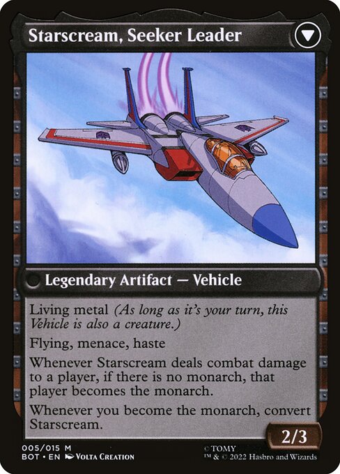 Starscream, Power Hungry // Starscream, Seeker Leader - Verso