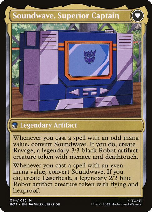 Soundwave, Sonic Spy // Soundwave, Superior Captain - Verso