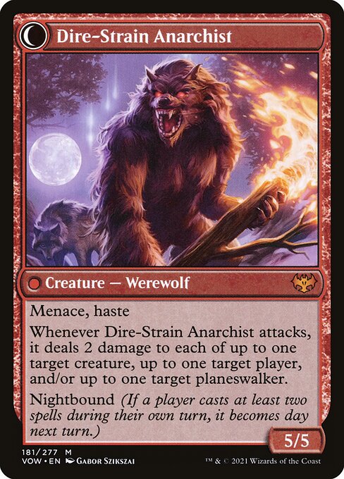 Volatile Arsonist // Dire-Strain Anarchist - Verso