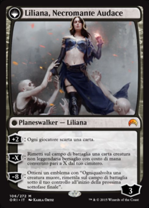Liliana, Heretical Healer // Liliana, Defiant Necromancer - Verso
