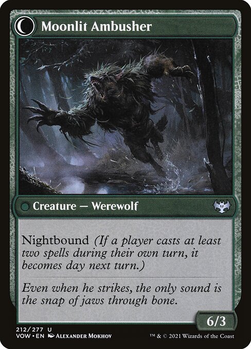 Oakshade Stalker // Moonlit Ambusher - Verso