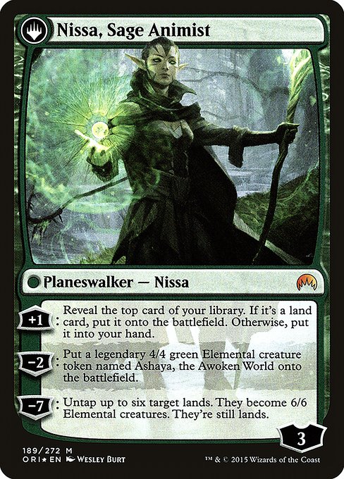 Nissa, Vastwood Seer // Nissa, Sage Animist - Verso