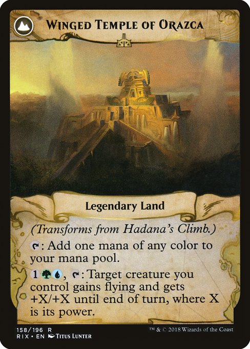 Hadana's Climb // Winged Temple of Orazca - Verso