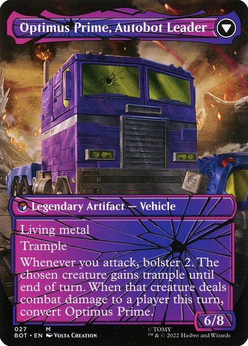 Optimus Prime, Hero // Optimus Prime, Autobot Leader - Verso