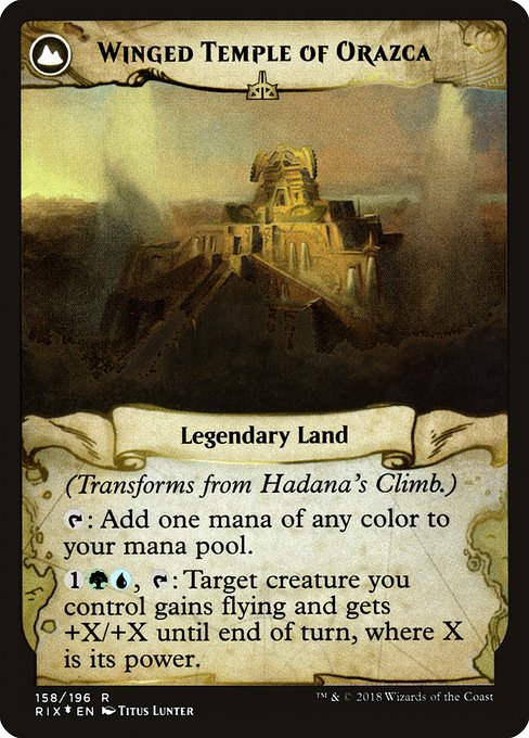 Hadana's Climb // Winged Temple of Orazca - Verso