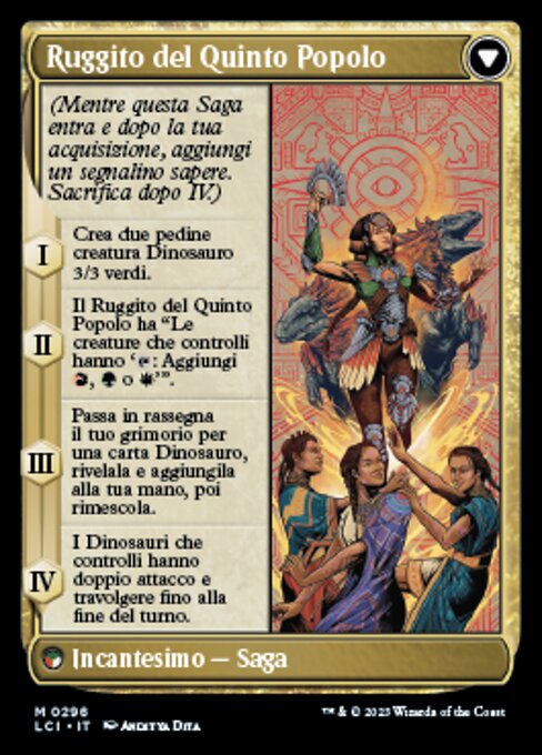 Huatli, Poet of Unity // Roar of the Fifth People - Verso
