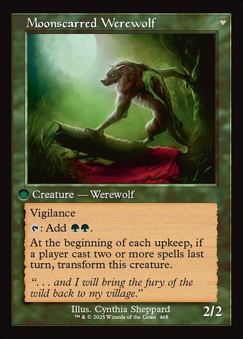 Scorned Villager // Moonscarred Werewolf - Verso