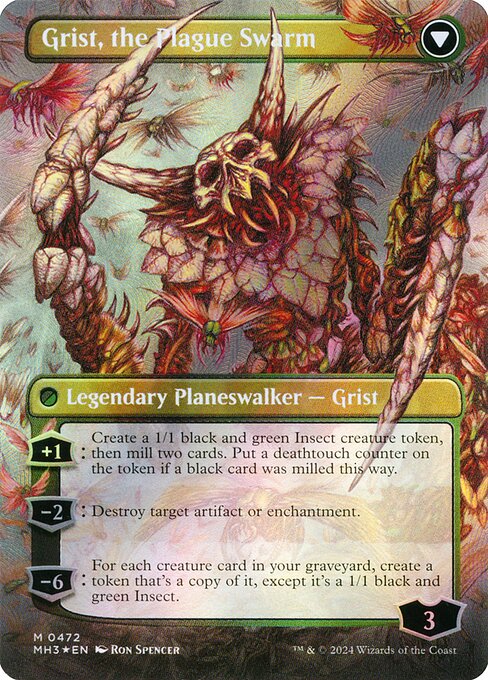 Grist, Voracious Larva // Grist, the Plague Swarm - Verso