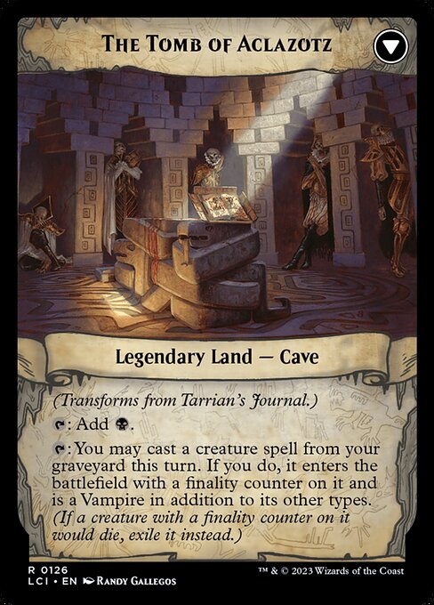Tarrian's Journal // The Tomb of Aclazotz - Verso