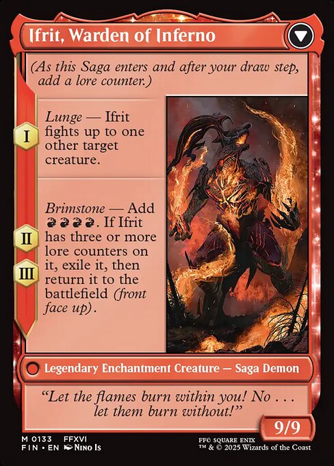 Clive, Ifrit's Dominant // Ifrit, Warden of Inferno - Verso
