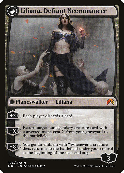 Liliana, Heretical Healer // Liliana, Defiant Necromancer - Verso
