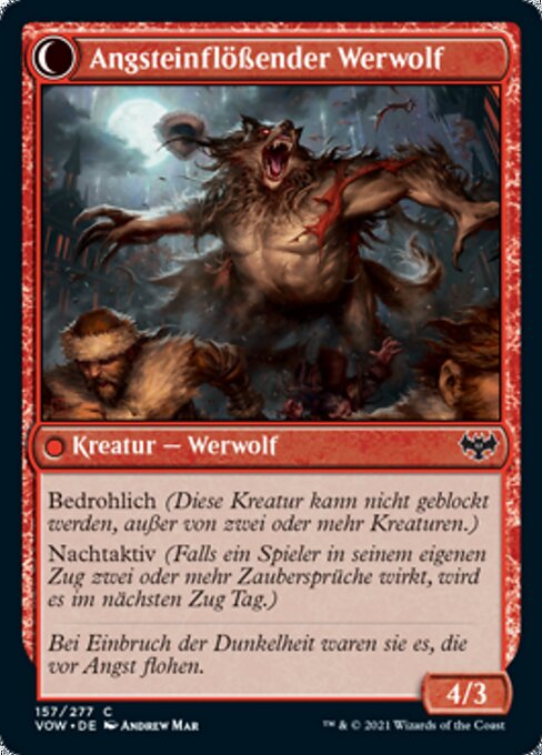 Fearful Villager // Fearsome Werewolf - Verso