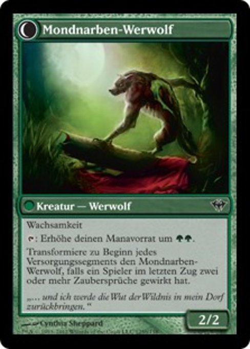 Scorned Villager // Moonscarred Werewolf - Verso