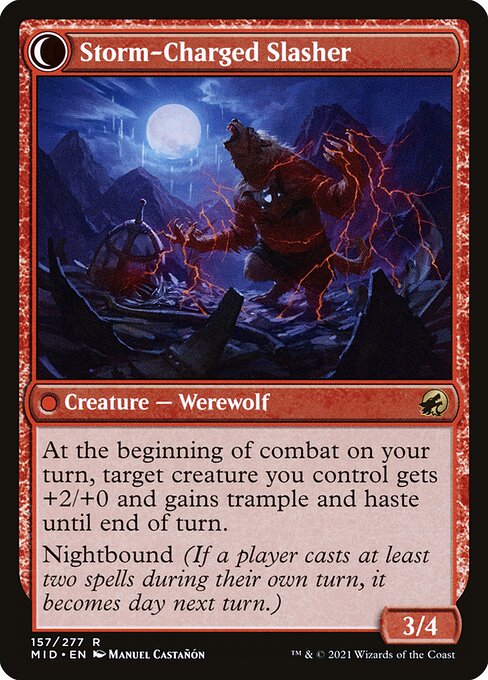 Reckless Stormseeker // Storm-Charged Slasher - Verso