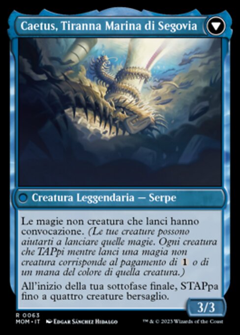 Invasion of Segovia // Caetus, Sea Tyrant of Segovia - Verso