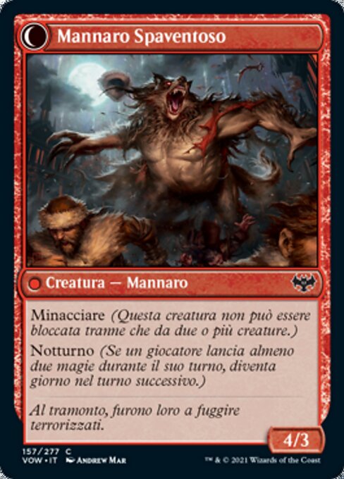 Fearful Villager // Fearsome Werewolf - Verso
