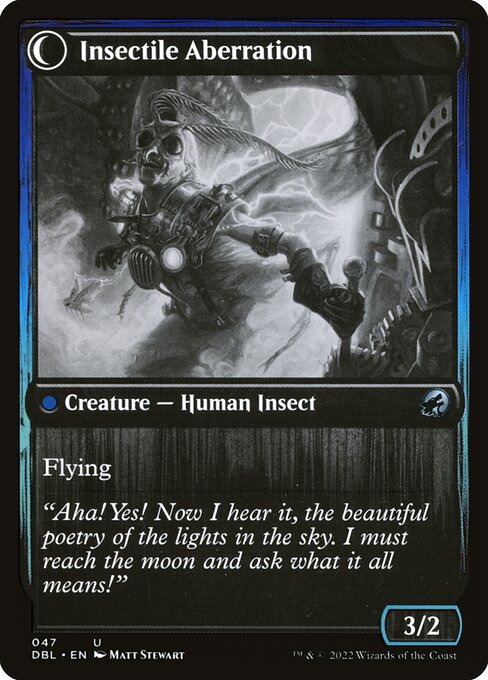 Delver of Secrets // Insectile Aberration - Verso