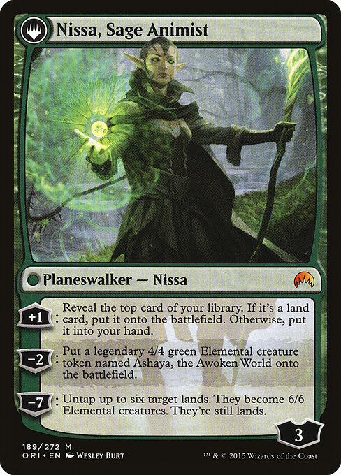 Nissa, Vastwood Seer // Nissa, Sage Animist - Verso