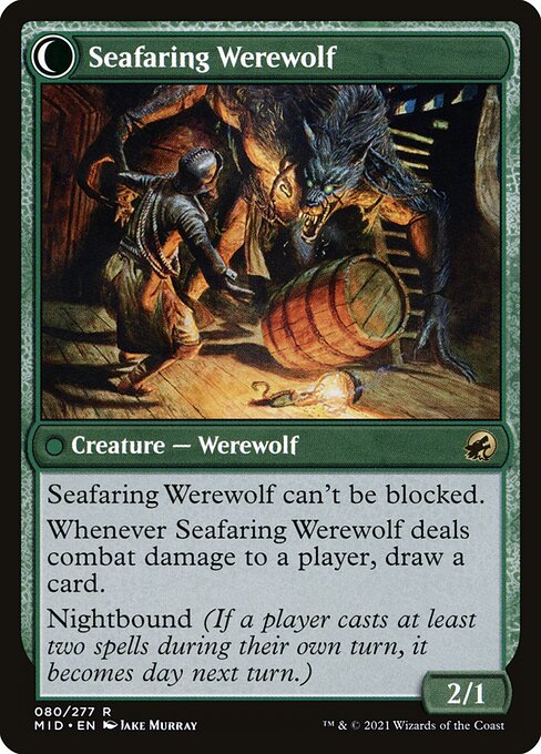 Suspicious Stowaway // Seafaring Werewolf - Verso