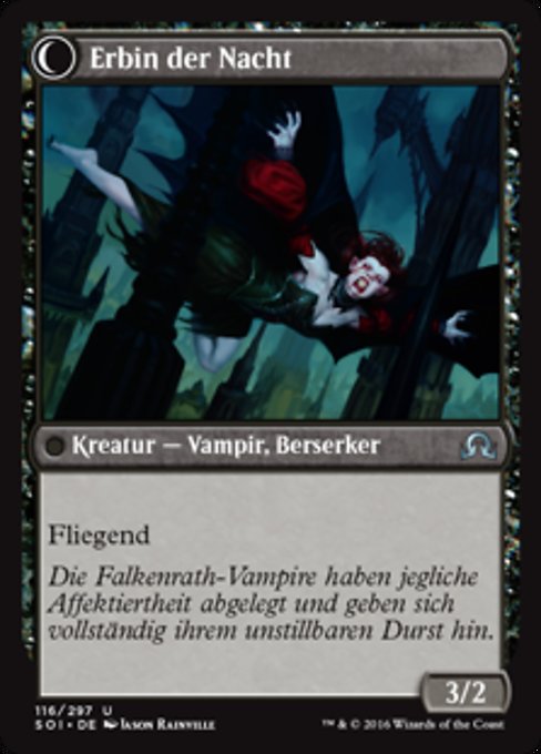 Heir of Falkenrath // Heir to the Night - Verso