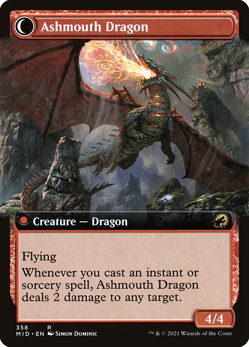 Smoldering Egg // Ashmouth Dragon - Verso