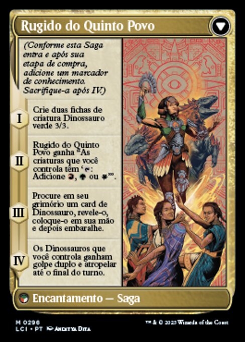 Huatli, Poet of Unity // Roar of the Fifth People - Verso