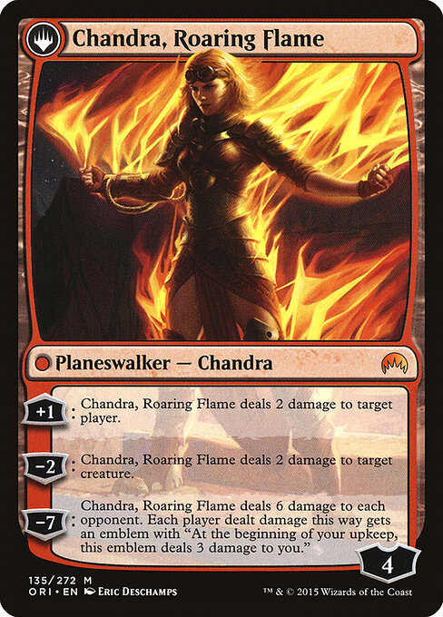Chandra, Fire of Kaladesh // Chandra, Roaring Flame - Verso