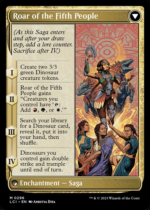 Huatli, Poet of Unity // Roar of the Fifth People - Verso