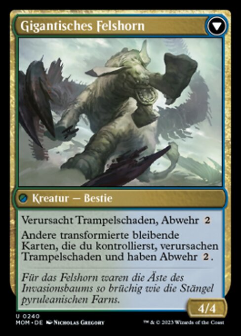 Invasion of Pyrulea // Gargantuan Slabhorn - Verso