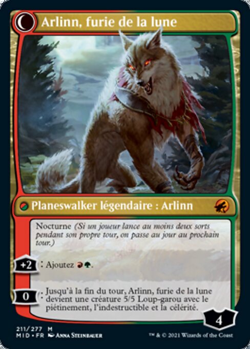 Arlinn, the Pack's Hope // Arlinn, the Moon's Fury - Verso