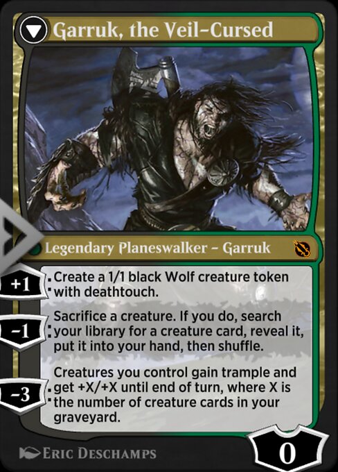 Garruk Relentless // Garruk, the Veil-Cursed - Verso