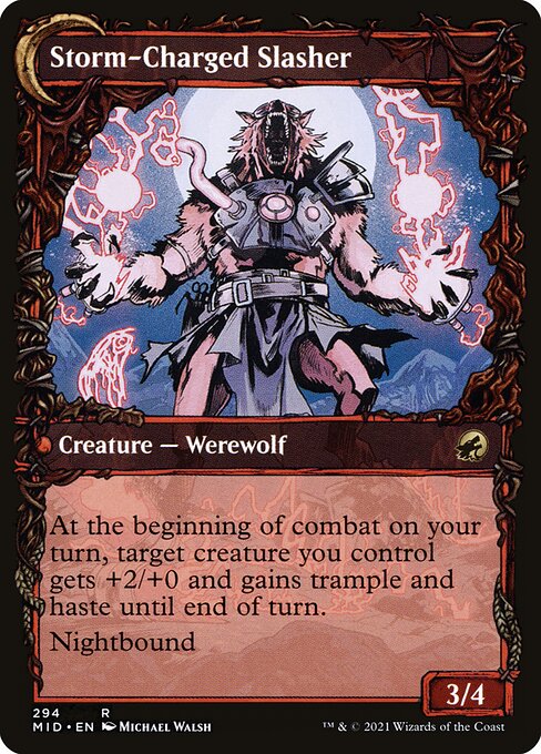 Reckless Stormseeker // Storm-Charged Slasher - Verso