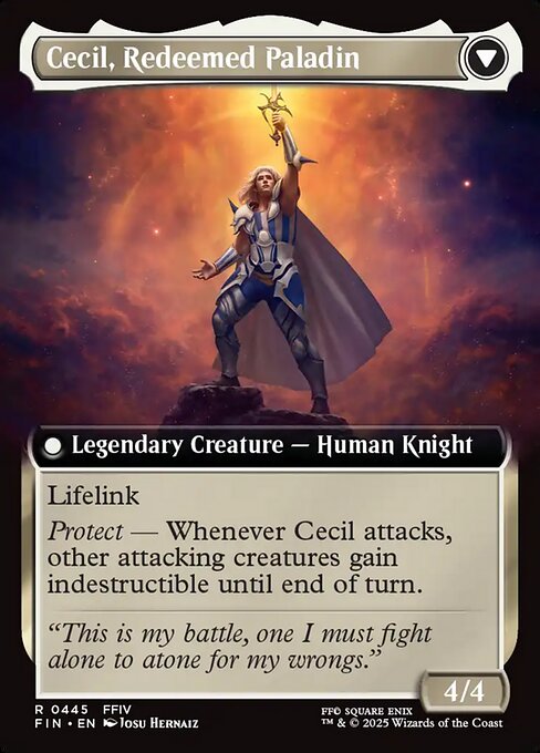 Cecil, Dark Knight // Cecil, Redeemed Paladin - Verso